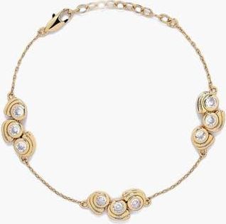 Yoj Mavlo Chain Crystal Bracelet In Gold & Crystals at Nordstrom