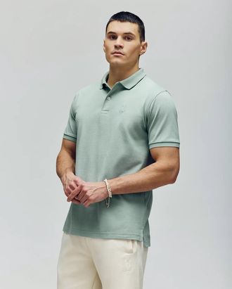 Psycho Bunny Mens James Premium Pique Polo 335 ICEBERG GREEN / XXL