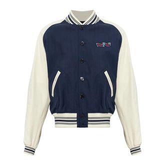 Kenzo Giacca con logo ricamato - - Jackets - Uomo - Blu - S