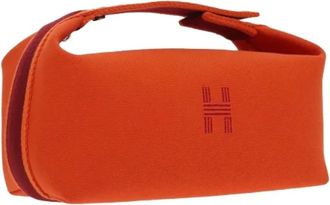 Herm&egrave;s Pre-owned Mini Bags, female, Orange, Size: ONE SIZE Pre-owned Cotton Pouch