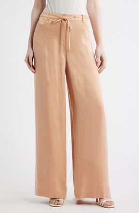 Kobi Halperin Mason Wide Leg Drawstring Pants in Chai at Nordstrom, Size X-Large