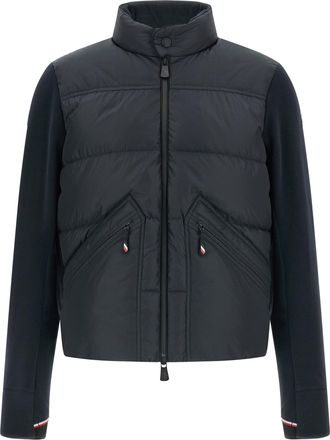 Moncler Padded Cardigan Maglioni Blu-Uomo