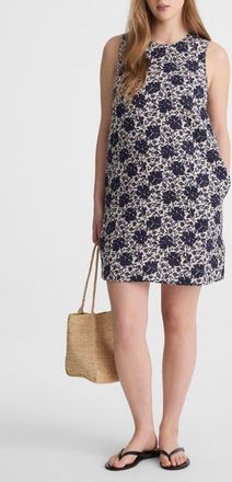 Madewell Sleeveless Mini Shift Dress in Oat at Nordstrom, Size Xx-Small