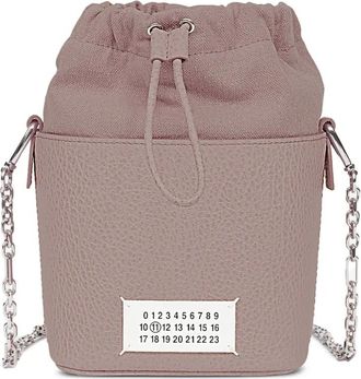 Maison Margiela drawstring bucket leather shoulder bag - Brown