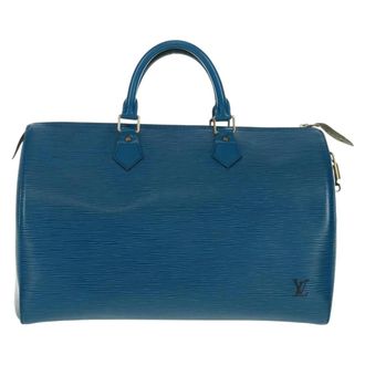 Louis Vuitton Speedy Epi Leather Blue Leather Handbag (Pre-Owned)