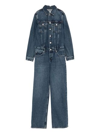 A Gold E Denim jumpsuit met knopen - Blauw