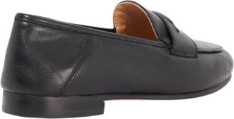 Dune London Pennyloafers met lage hak van Grieks leer voor dames (Zwart)