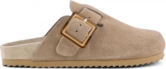 Colors Of California Gesp Su&egrave;de Sabot - Tan - Dames - Slip ons - Beige - 39 EU - Su&egrave;de - Schoenen