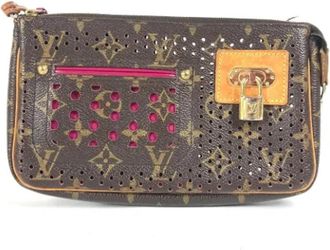 Louis Vuitton Tweedehands Canvas Louis Vuitton tassen - Dames - Vintage Handtas - Roze - ONE Size - Vintage