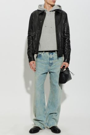 Dolce & Gabbana Leather Jacket, Mens, Black