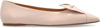 Ferragamo Leren Ballerinas met Strik - Dames - Ballerinas - Roze - 36 1/2 EU - Leer - Schoenen