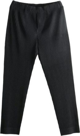 Issey Miyake Broeken, Heren, Zwart, M, Homme Plisse Broek
