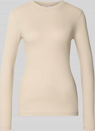 Marc O'Polo Slim Fit Langarmshirt aus Baumwoll-Mix in Beige, Gr&ouml;&szlig;e XXL