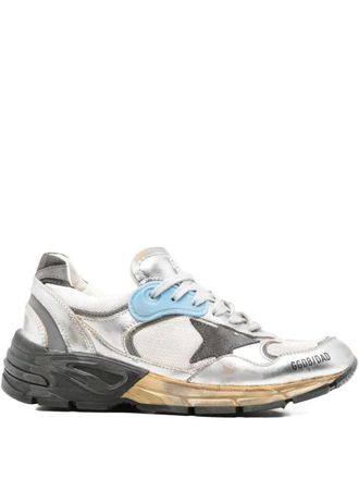 Golden Goose Running Dad Mesh And Laminated Leather Upper Suede Star Laminated Leather Toe And Tongue Sneakers Shoes