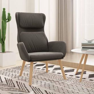 vidaXL Sill&oacute;n De Relax De Terciopelo Gris Oscuro Vidaxl