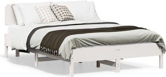 vidaXL Vidaxl - Estructura De Cama Sin Colch&oacute;n Madera Maciza Blanca 120x190 Cm