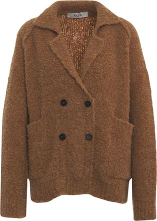 Jucca Alpaca-Blend Double-Breasted Knit Cardigan