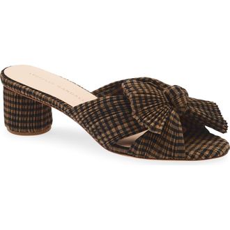 Loeffler Randall Emilia Slide Sandal in Brown/Black Check at Nordstrom Rack, Size 6.5