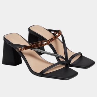 Farylrobin Faryl by Farylrobin Brittanie Sandal Womens Black Leather Square Toe ZOGG2978
