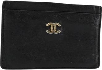 Chanel Pre-owned Leather Wallet - Dames - Vintage Accessoires - Zwart - ONE Size - Leer - Vintage