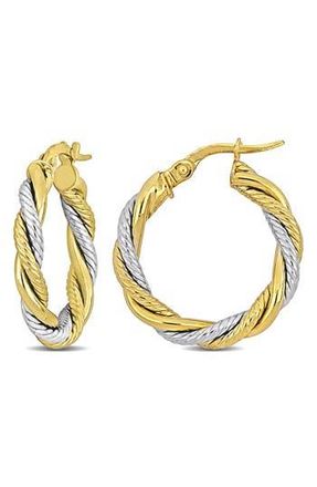 Delmar Twisted Two-Tone Hoop Earrings in Multi-Color at Nordstrom Rack