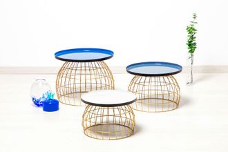 Kayoom Beistelltisch »Laudatio Beistelltisch-Set, Beistelltische im 3er-Set,Gitteroptik« Set, 3 Stk. tlg. 3er-Set, vielfältig einsetzbar, aktuelle Farben