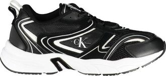 Calvin Klein Black Polyurethane Mens Mens Sneaker