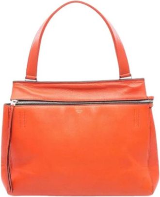 Celine Pre-owned Vintage Tote Bag - Dames - Vintage Shopper - Oranje - ONE Size - Leer - Vintage