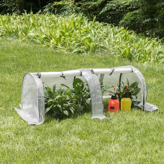 Woltu Woltu Serra Da Giardino Pe Per Piante Con Scaffali Orto Esterno 130x60x50 Cm Bianco