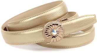 Anthoni Crown Lederg&uuml;rtel ANTHONI CROWN, Damen, Gr. 100, gold, Rindsleder, G&uuml;rtel Lederg&uuml;rtel