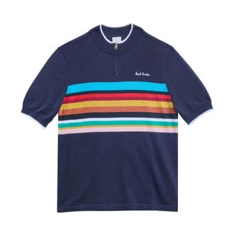 Paul Smith Round-neck Knitwear, male, Multicolor, Size: XL T-Shirt Ciclista Riga Classica