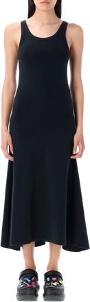Balenciaga Womens Slate Stretch Cotton Dress - Black - Size X-Small