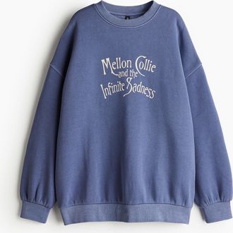 H&M Oversized Sweatshirt mit Print - Blau/The Smashing Pumpkins