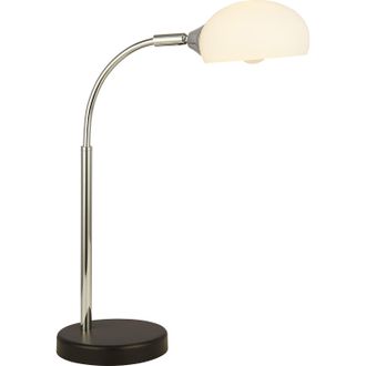 Searchlight Searchlight - Lampada Da Scrivania Contemporanea Astro Acciaio Cromo Vetro Bianco 1 Luce E14