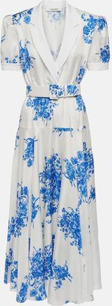 Rodarte Floral silk midi dress