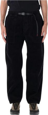 Gramicci Corduroy Loose Tapered Ridge Pant - Heren - Outdoor broeken - Zwart - L - Katoen - Fitness