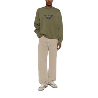 Emporio Armani Heren, Sweatshirts & Hoodies, Groen, Maat: 3XL