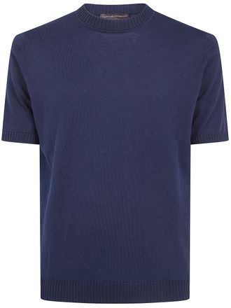 FILIPPO DE LAURENTIIS Short Sleeves Round Neck Sweater