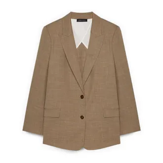 Fiorella Rubino Jassen, Dames, Beige, 7Xl, Blazers