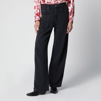 Isabel Marant Black Rodayna wide-leg jeans