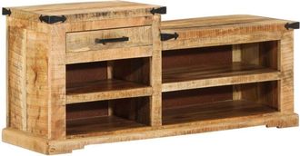 vidaXL Bench Brown 110 x 35 x 50 cm Solid Mango Wood Vidaxl