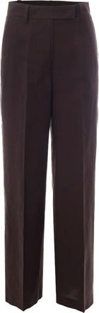 Liu Jo Linen-blend Trousers - female - Liu Jo - Wide Trousers - Purple - XL - Trousers