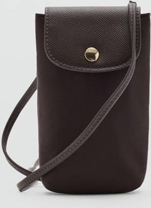 Mango Custodia cellulare nylon cioccolato - Donna - Taglia unica - MANGO