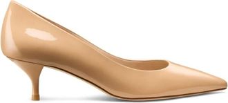 Stuart Weitzman Schoenen, Dames, Beige, 39 1/2 EU, Leer, Stuart Power 50 Pump