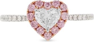 HYT Jewelry Anello in oro bianco 18 carati con diamanti - Rosa