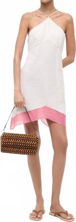 Staud Oro Linen Mini Dress In Blush Canyon