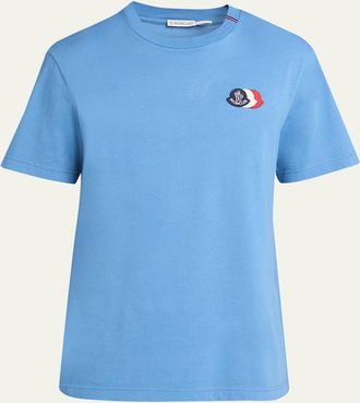 Moncler Mens Tricolor Patch Cotton T-Shirt
