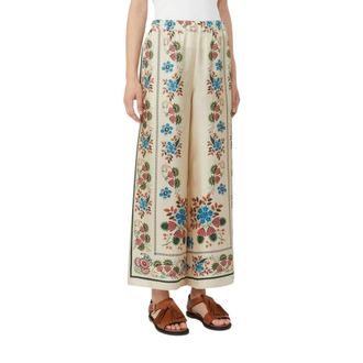 Max Mara Wide Trousers, female, Beige, Size: 3XL Wide Trousers