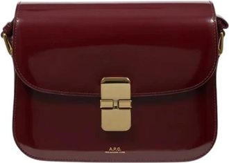 A.P.C. Grace Small Bag - Dames - Schoudertassen - Rood - ONE Size - Leer - Tassen