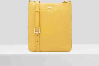 Paul Costelloe Womens Laterale Leather Cross Body Bag - Yellow - One Size